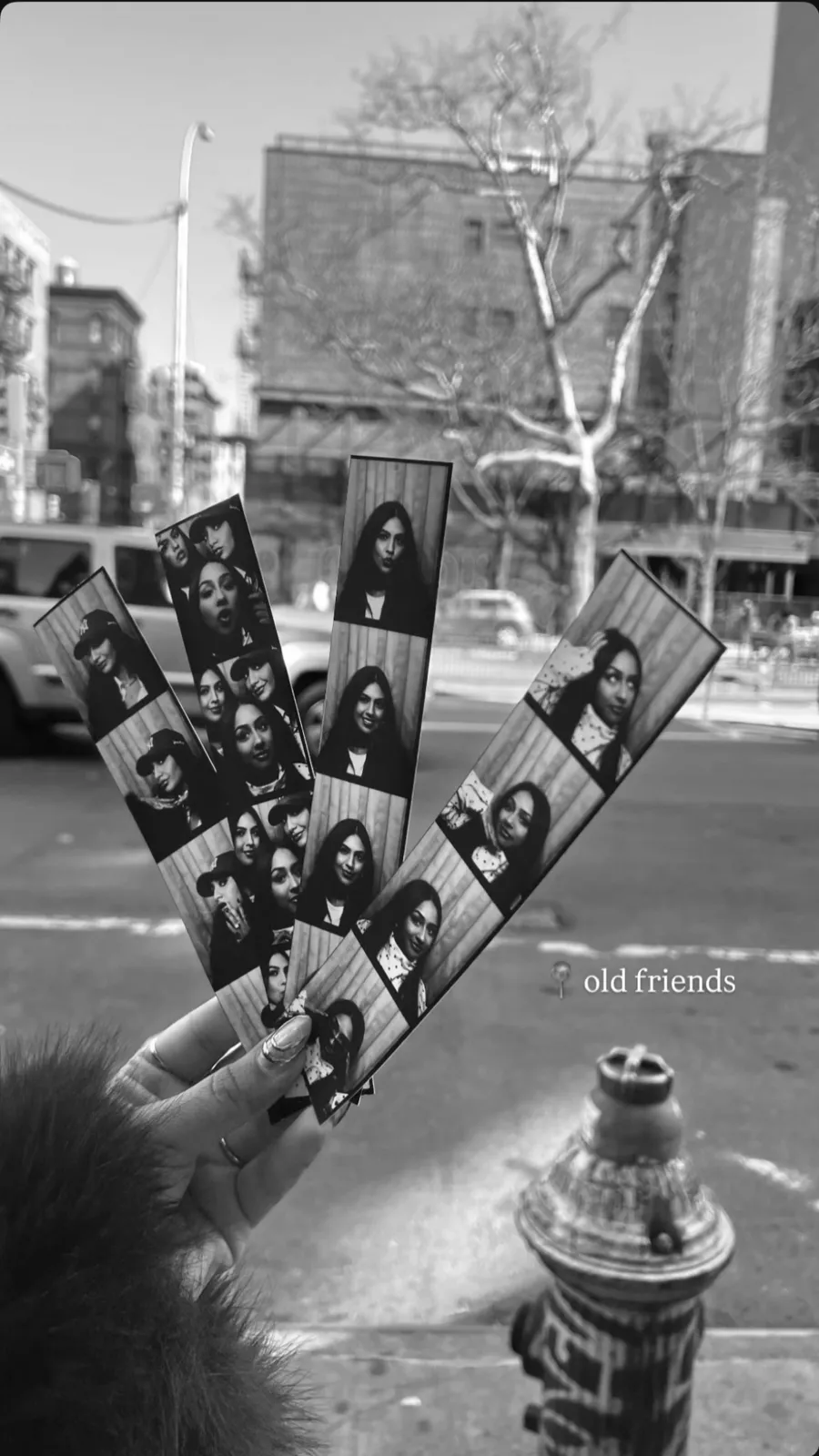 Black-and-white photo strip